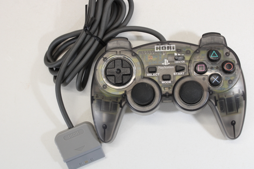 Official Hori Clear Black Sindou Pad Playstation 1 Controller PS1 (B) –  Retro Games Japan