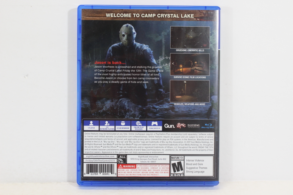 NEW PS4 Friday THE 13th: The Gameese version PLAYSTATION HITS 01059 JAPAN  IMPORT