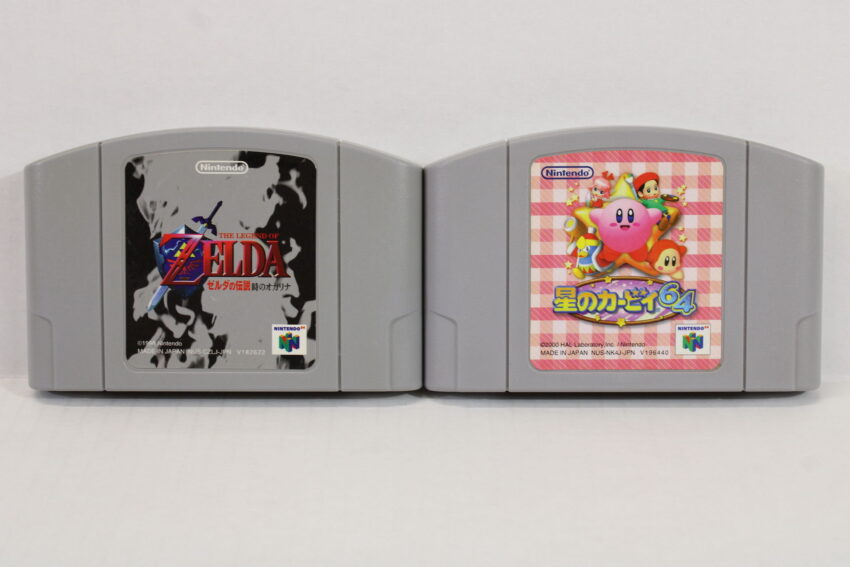 Lot of 2 Legend of Zelda Ocarina of Time & Kirby Crystal Shards N64 (B)