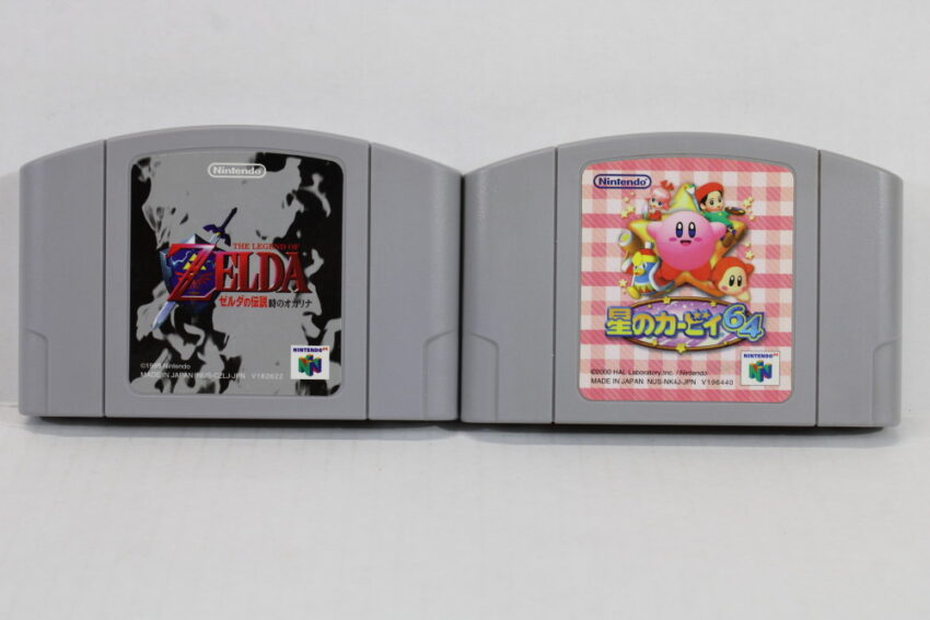 Lot of 2 Legend of Zelda Ocarina of Time & Kirby Crystal Shards N64 (B)