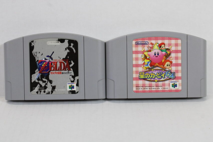 Lot of 2 Legend of Zelda Ocarina of Time & Kirby Crystal Shards N64 (B)