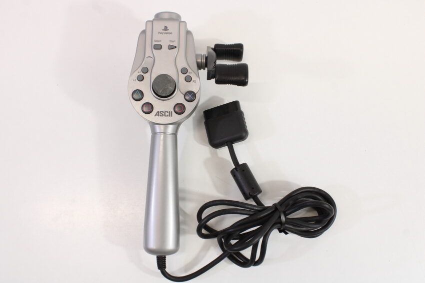 ASCII SLPH 00100 Tsuricon Fishing Controller Silver Playstation PS1 PS2 / 2 PS2 (B)