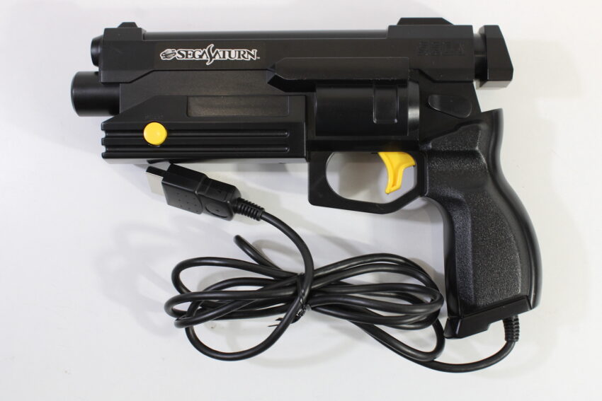 Sega Saturn Virtua Gun Controller HSS-0152 Boxed With Virtua Cop 1 2 & The House of The Dead DemoSS (B)