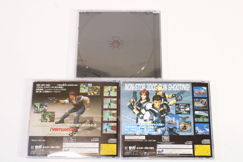 Sega Saturn Virtua Gun Controller HSS-0152 Boxed With Virtua Cop 1 2 & The House of The Dead DemoSS (B)