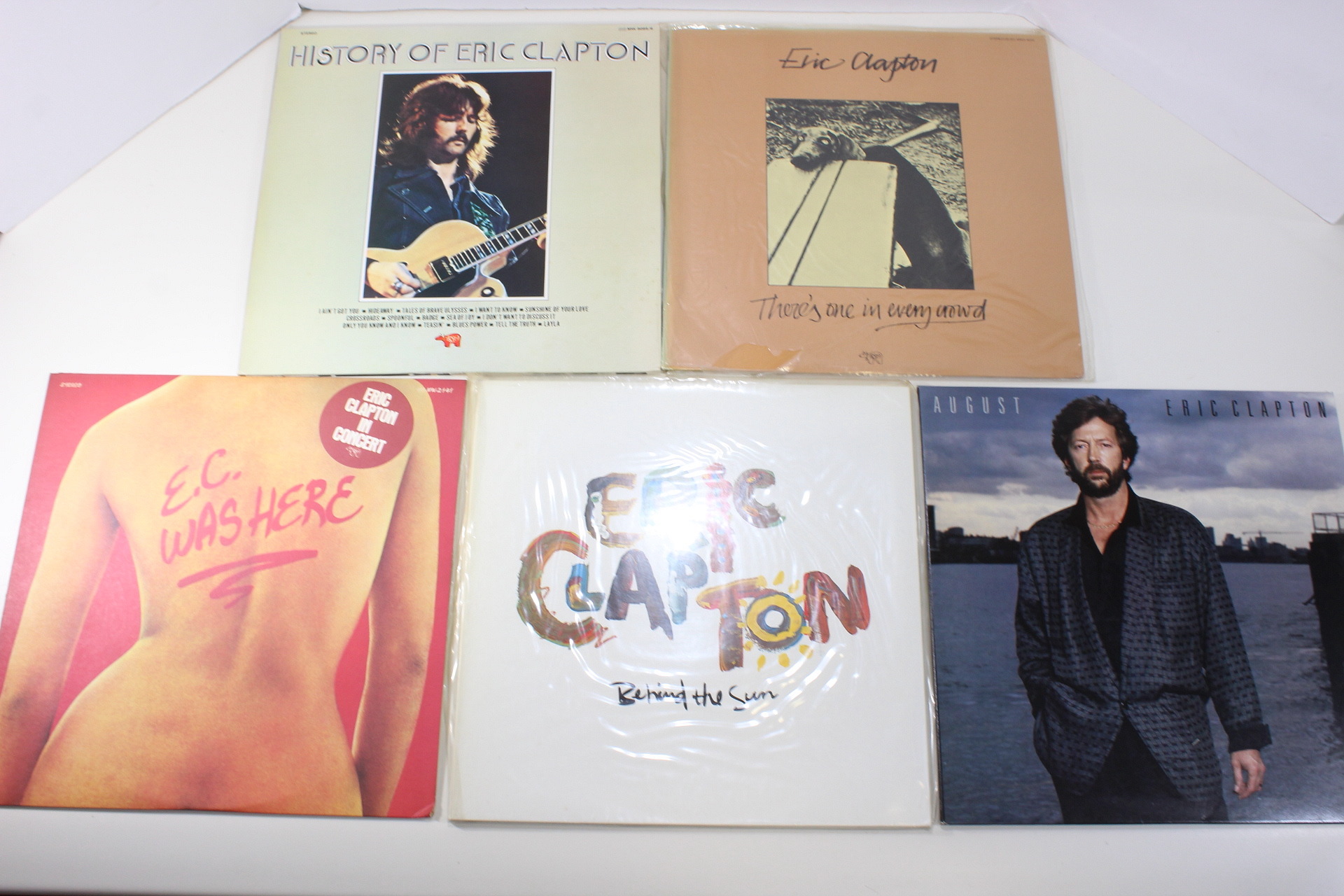 Lot of 5 Eric Clapton Theres in Every Crowd History of Eric Clapton August EC Was Here Behind The Sun Vinyl (B~C) – Retro Japan