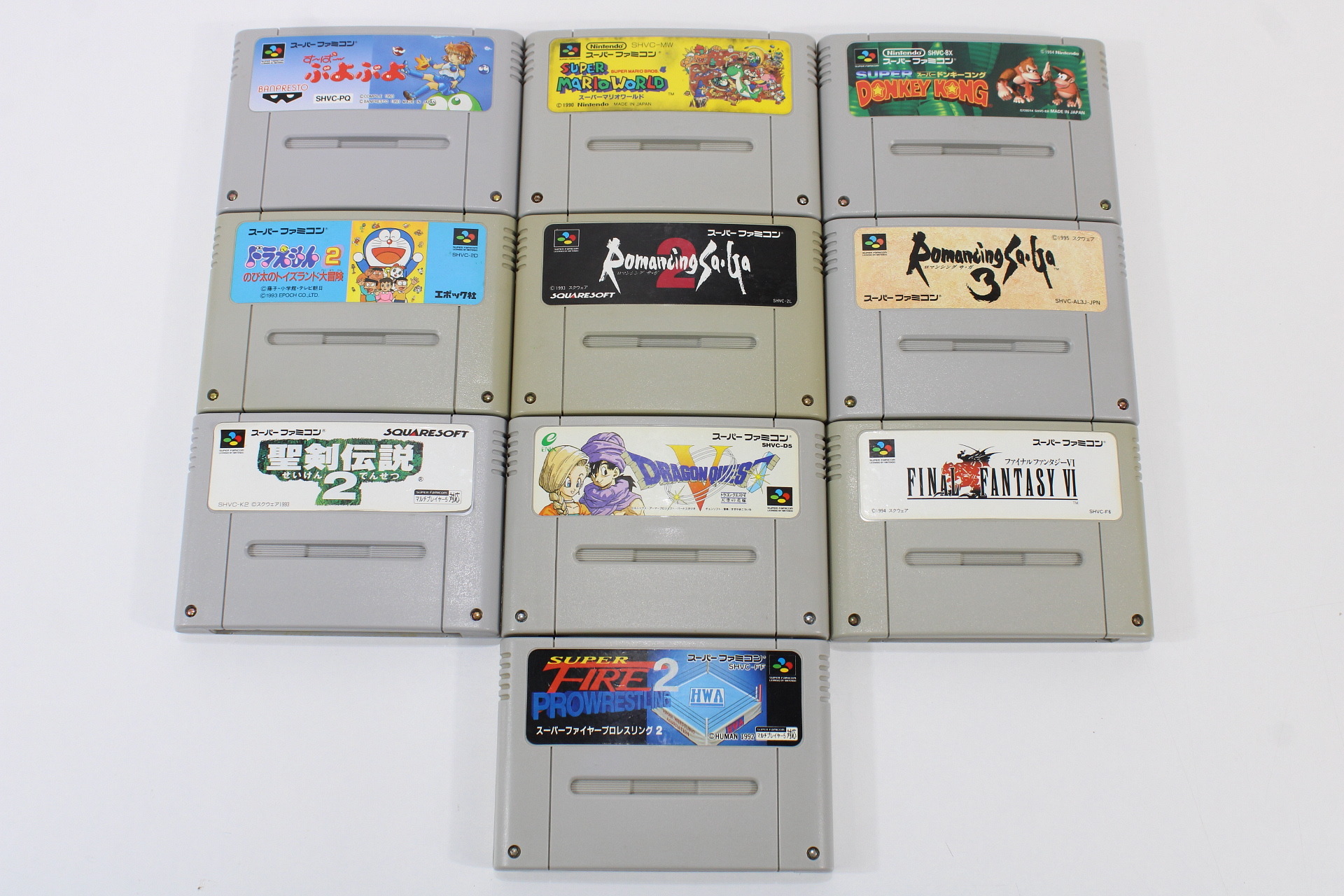 Lot Of 10 Super Famicom Popular Games Sfc Bc Retro Games Japan
