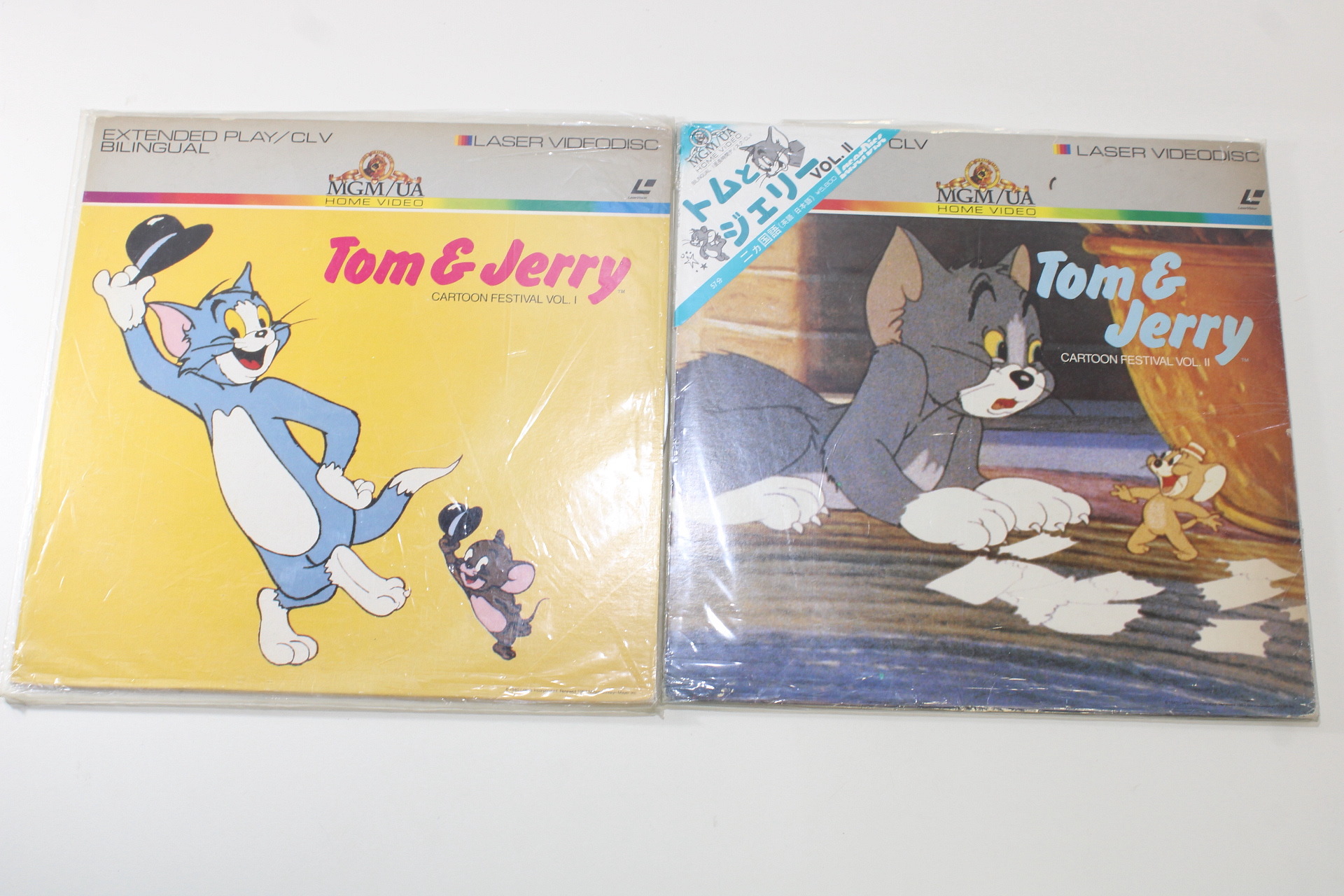 Lot of 2 Tom & Jerry Cartoon Festival Vol. 1 & 2 English Audio Japanese  Subtitles LD Laserdisc (B~C) – Retro Games Japan