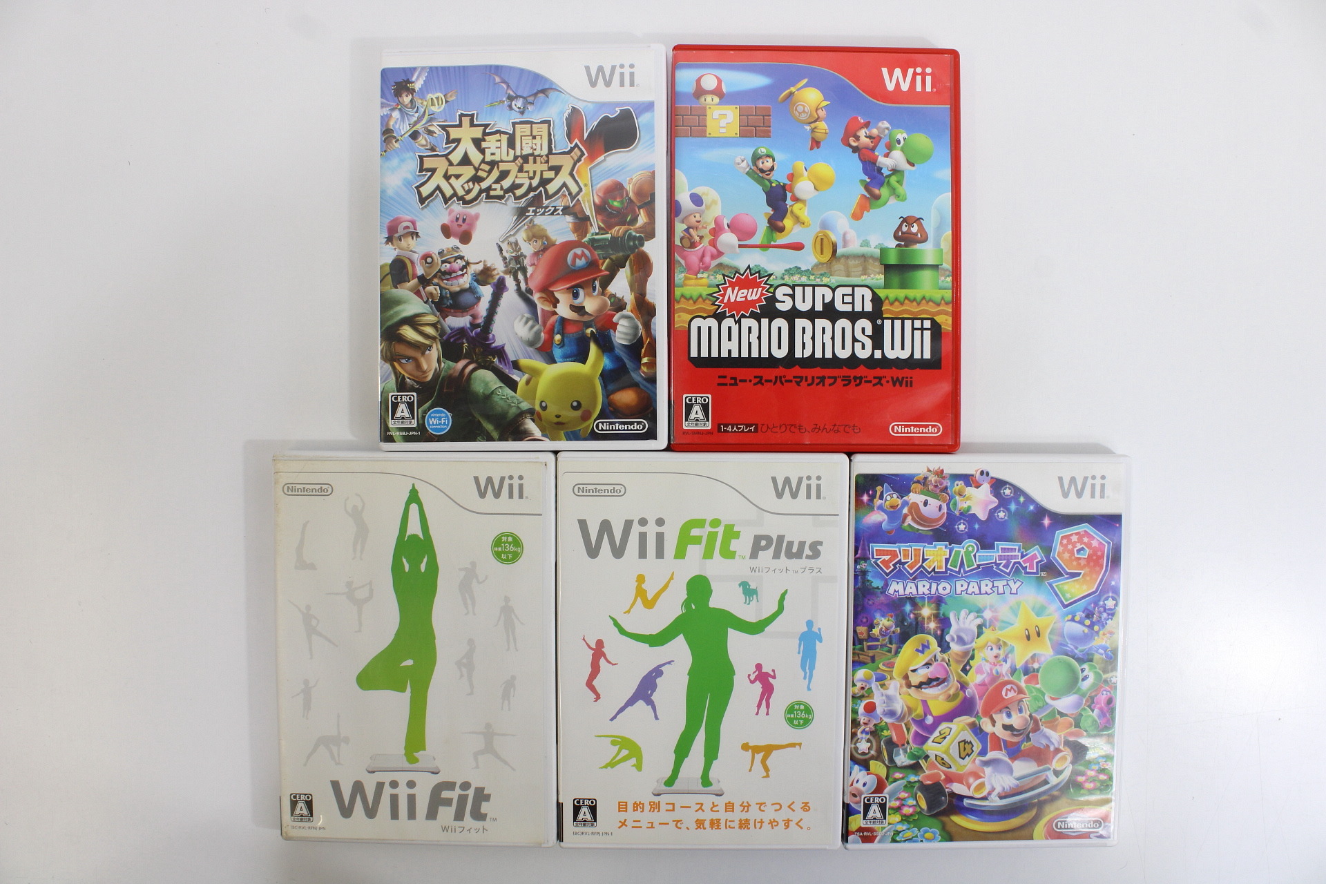 New Super Mario Bros. Wii , Mario Kart & Mario Party 9 set Nintendo Wii  Japanese