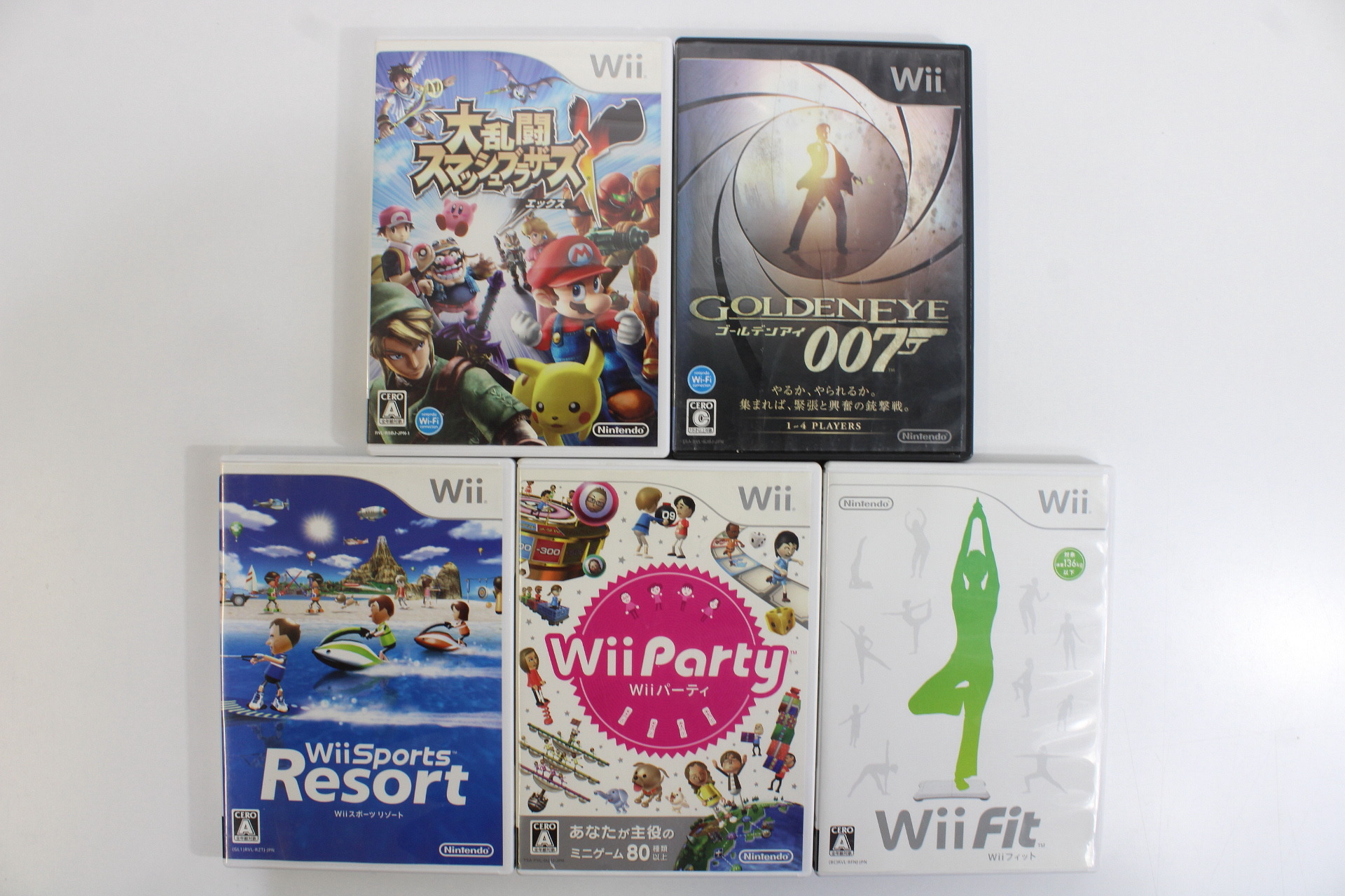 Lot of 5 Nintendo Wii Games Goldeneye 007 Smash Bros X Wii Sports Resort Wii  (B) – Retro Games Japan