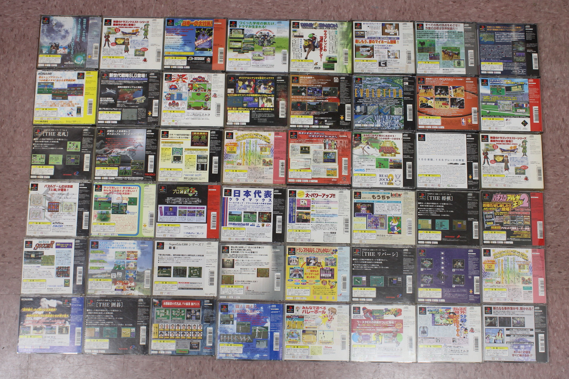 Wholesale Lot of 48 PS1 PlayStation 1 Games (Untested)