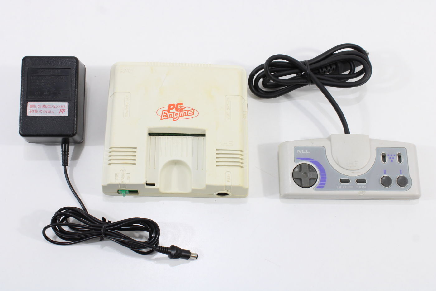 PC Engine PI-TG001 White Console Controller Power Cord HuCard Cracked PCE  (C)