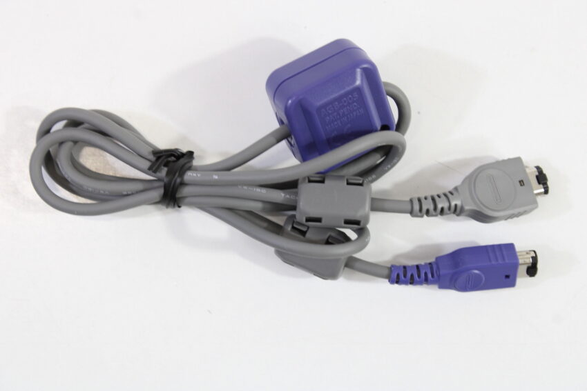 Official Nintendo Game Boy Advance Game Link Cable Cord Boxed OEM AGB-005 GBA (B)