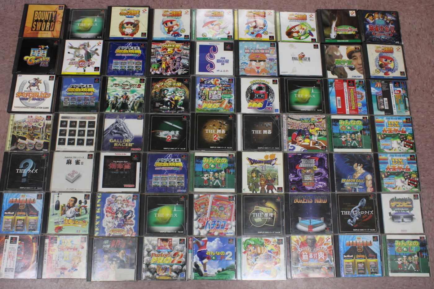 Wholesale Lot of 60 PS1 PlayStation 1 Games (Untested)