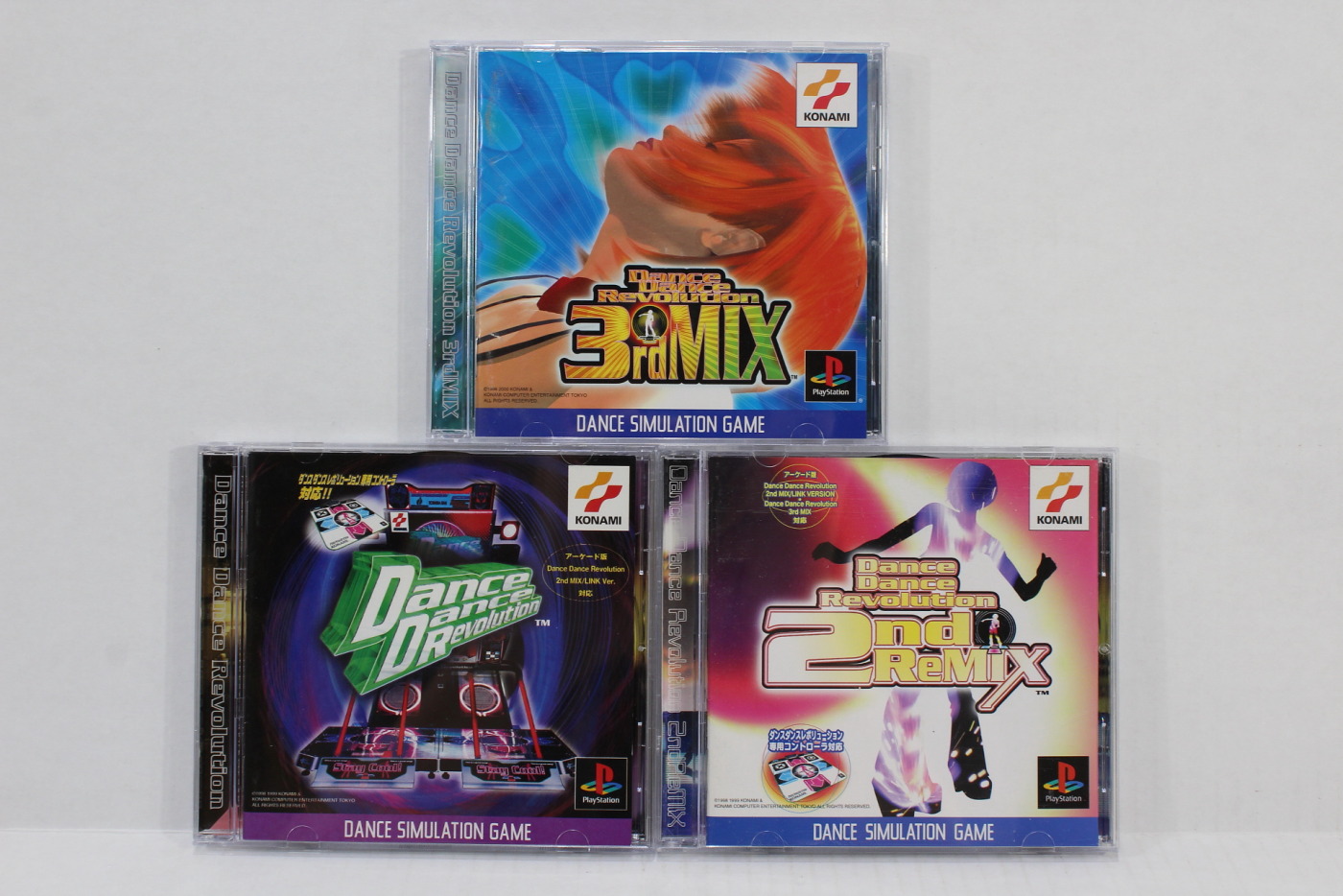 Lot of 3 Dance Dance Revolution 1 2nd ReMIX 3rd Mix (B) SONY PlayStation 1  PS1