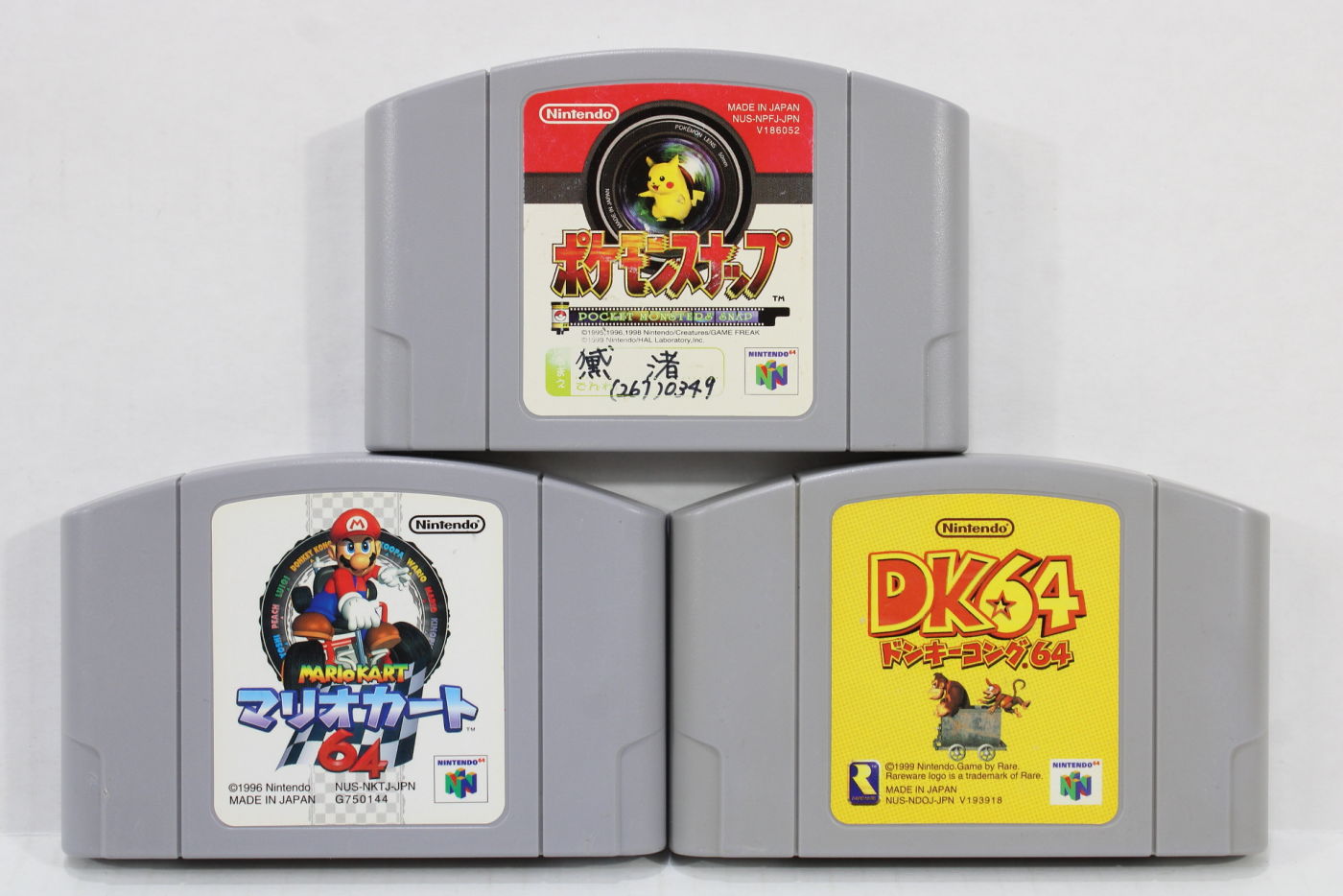 Lot of 3 Mario Kart 64 Donkey Kong Pokemon Snap N64 (B) – Retro