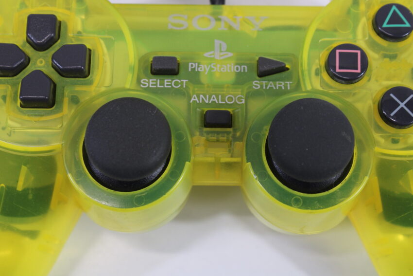 Official Sony PlayStation Dualshock 2 Lemon Yellow Controller Pad SCPH-10010 OEM (B)