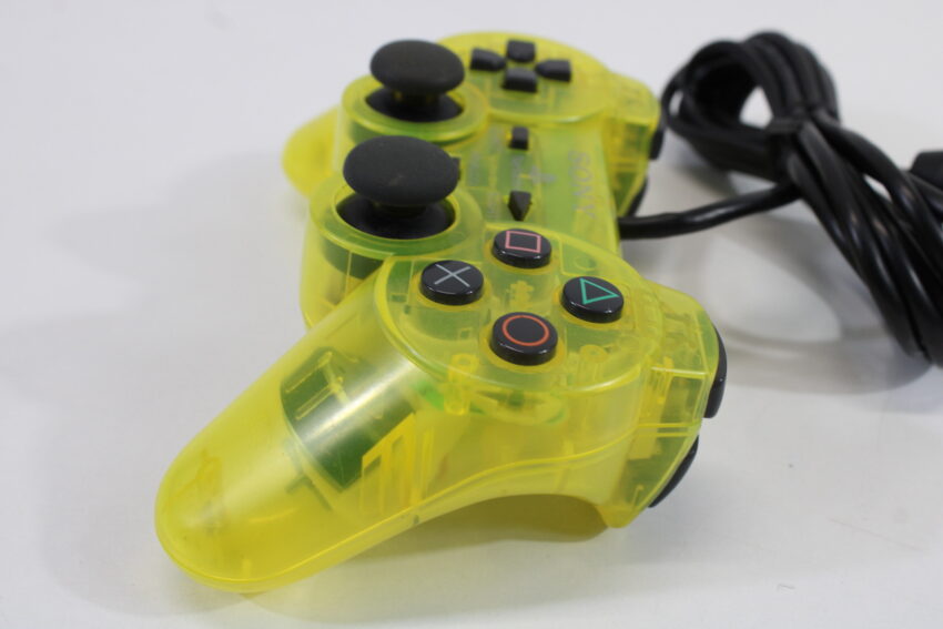 Official Sony PlayStation Dualshock 2 Lemon Yellow Controller Pad SCPH-10010 OEM (B)
