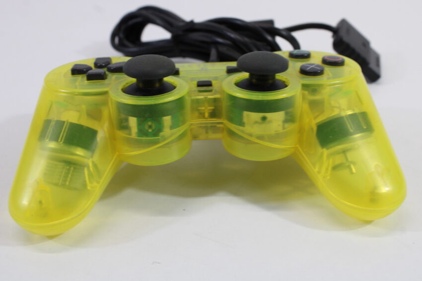Official Sony PlayStation Dualshock 2 Lemon Yellow Controller Pad SCPH-10010 OEM (B)
