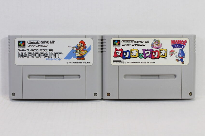 Lot of 2 Mario & Wario / Mario Paint (B) Nintendo Super Famicom SFC