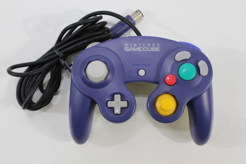 Official Nintendo Gamecube Controller Indigo Purple x Clear GC (B)
