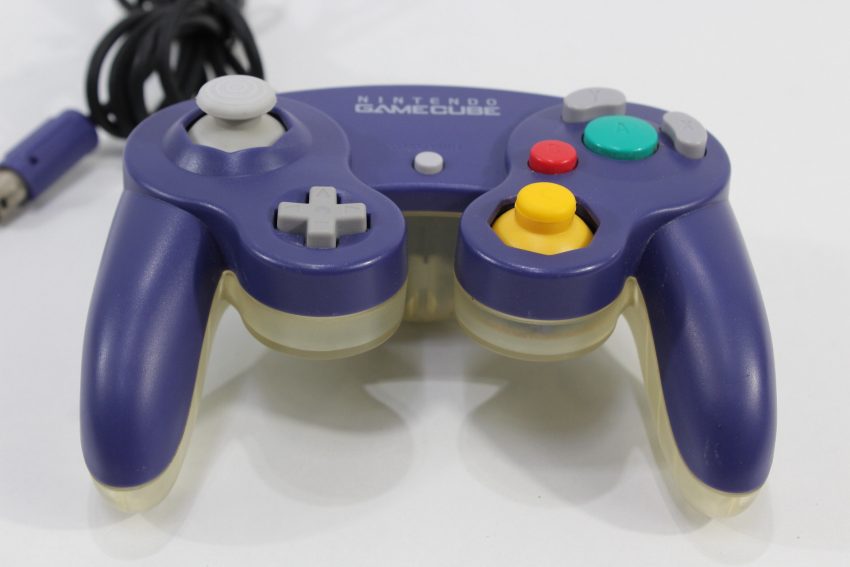 Official Nintendo Gamecube Controller Indigo Purple x Clear GC (B)