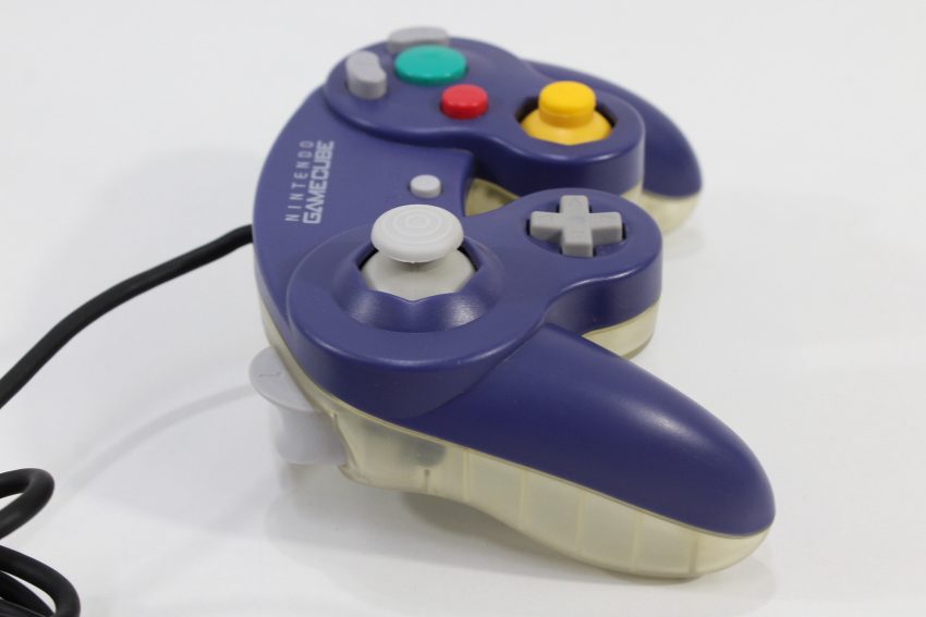 Official Nintendo Gamecube Controller Indigo Purple x Clear GC (B)