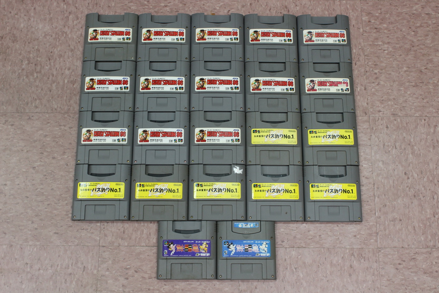 Wholesale Lot of 22 Nintendo Super Famicom Games SAME GAME Derby Stallion  96 Bass Fishing No 1 SFC (Untested) – Retro Games Japan