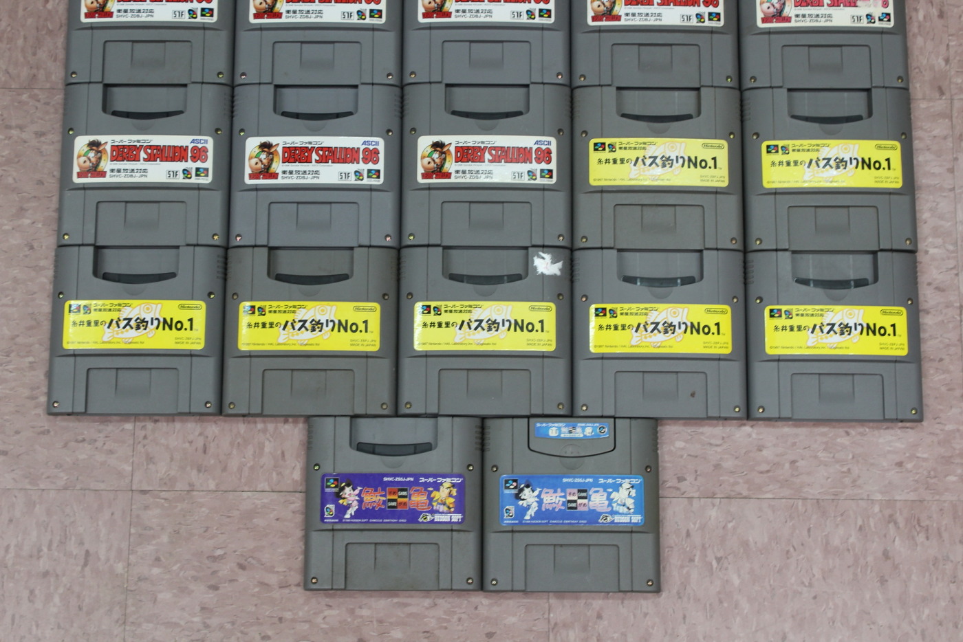 Wholesale Lot of 22 Nintendo Super Famicom Games SAME GAME Derby Stallion  96 Bass Fishing No 1 SFC (Untested) – Retro Games Japan