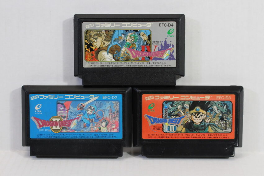 Lot of 3 Dragon Quest Warrior 2 3 4 II III IV FC (B)