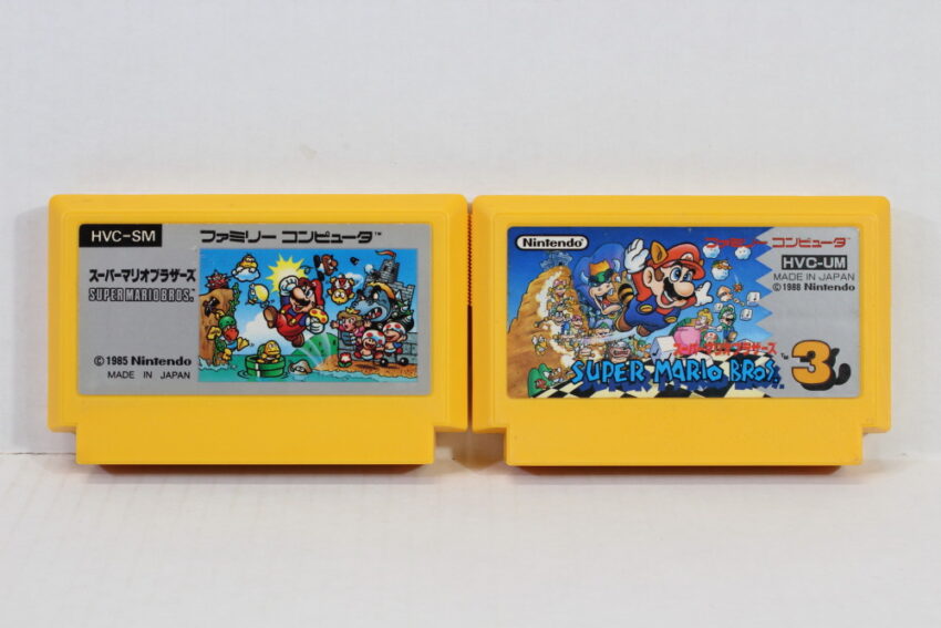 Lot of 2 Super Mario Bros 1 & 3 (B) Nintendo Famicom FC