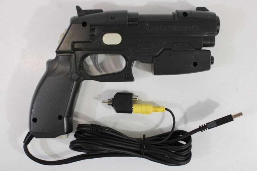 Namco NPC-106 GunCon 2 Light Gun Controller W/ Adapter & Time Crisis 2 Playstation 2 PS2 (B)