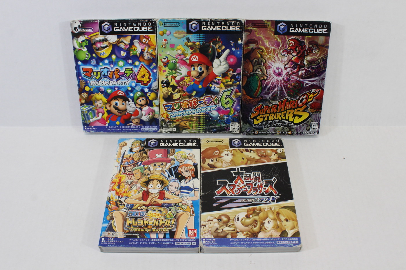 Lot of 5 Mario Party 4 6 Soccer Strikers Smash Bros DX Melee One Piece  Treasure Battle GC (B)