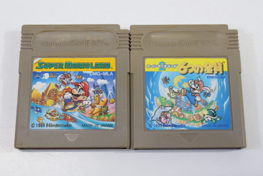 Lot of 2 Super Mario Land 1 & 2 6 Golden Coins GB (C)