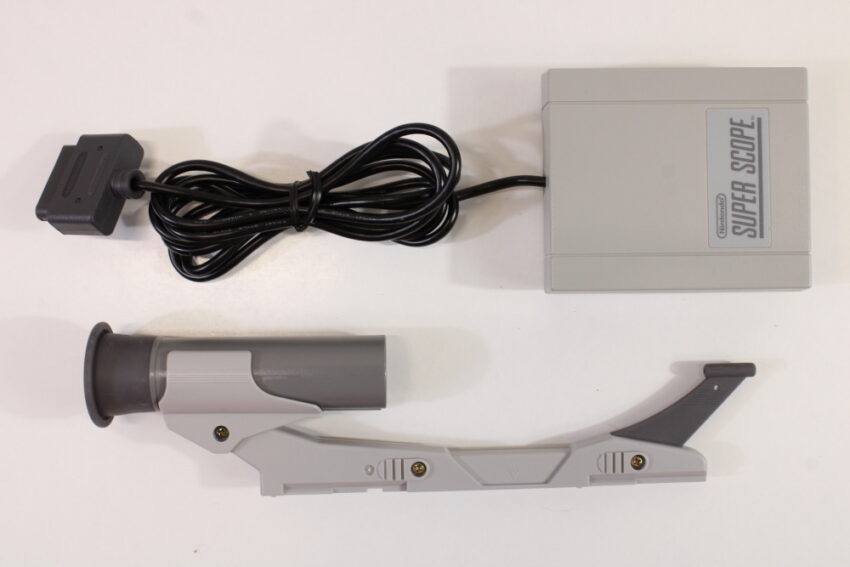 Official Nintendo Super Scope Light Gun Controller Receiver & Game Boxed Super Famicom Controller OEM SFC SNES (B)