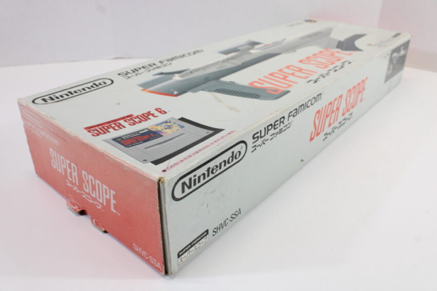 Official Nintendo Super Scope Light Gun Controller Receiver & Game Boxed Super Famicom Controller OEM SFC SNES (B)