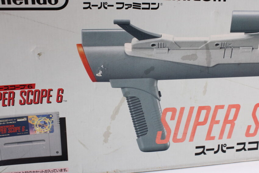 Official Nintendo Super Scope Light Gun Controller Receiver & Game Boxed Super Famicom Controller OEM SFC SNES (B)