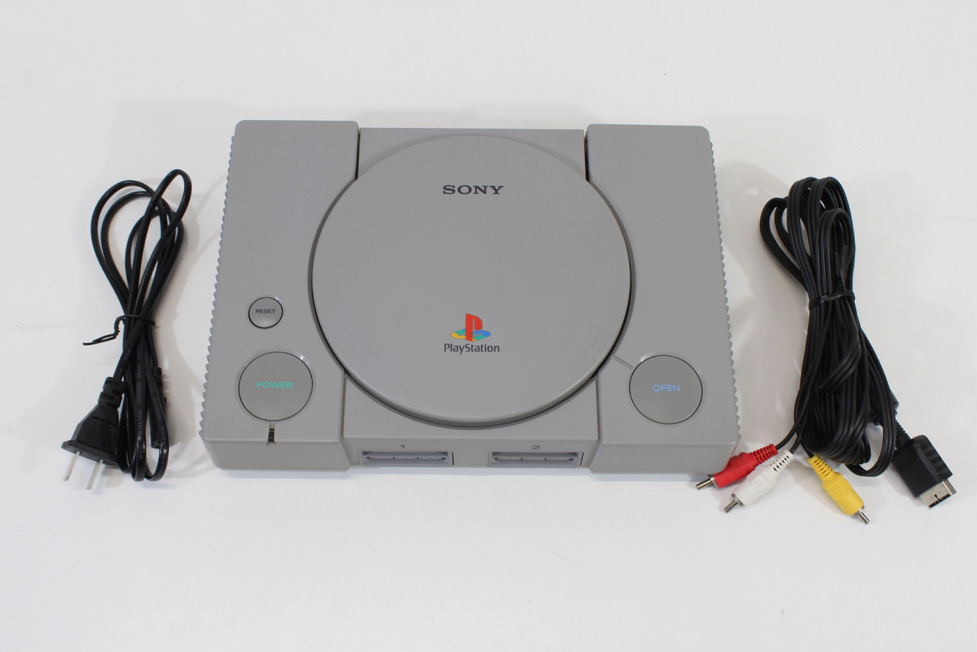 Sony PlayStation 1 PS1 Gray Game Console Full Set Japanese Version