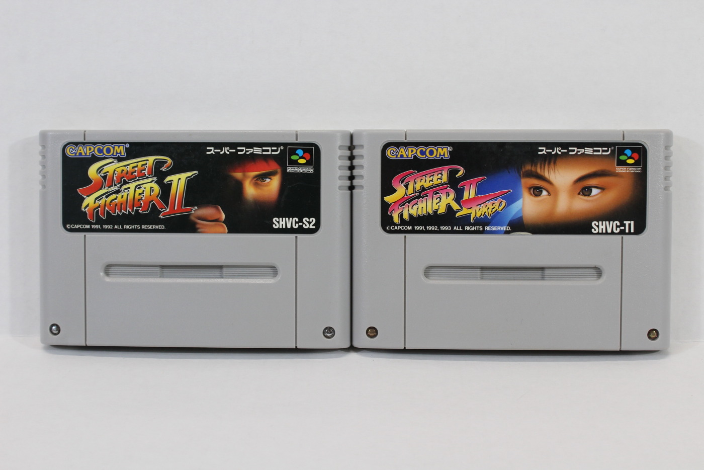 Lot of 2 Street Fighter II 2 & Turbo SFC (C)