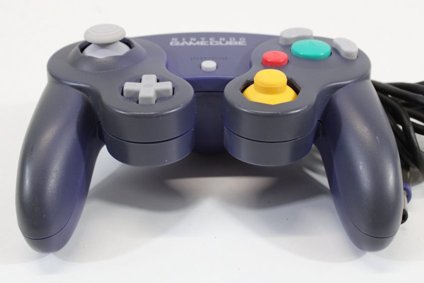 Official Nintendo Gamecube Controller Indigo Purple OEM T3 Discolored GC (B)