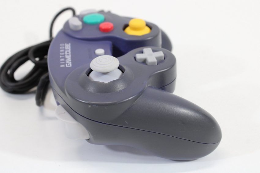 Official Nintendo Gamecube Controller Indigo Purple OEM T3 Discolored GC (B)