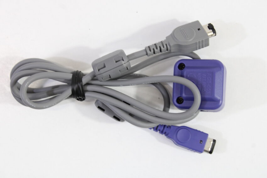 Official Nintendo Game Boy Advance Game Link Cable Cord Boxed OEM AGB-005 GBA (B)