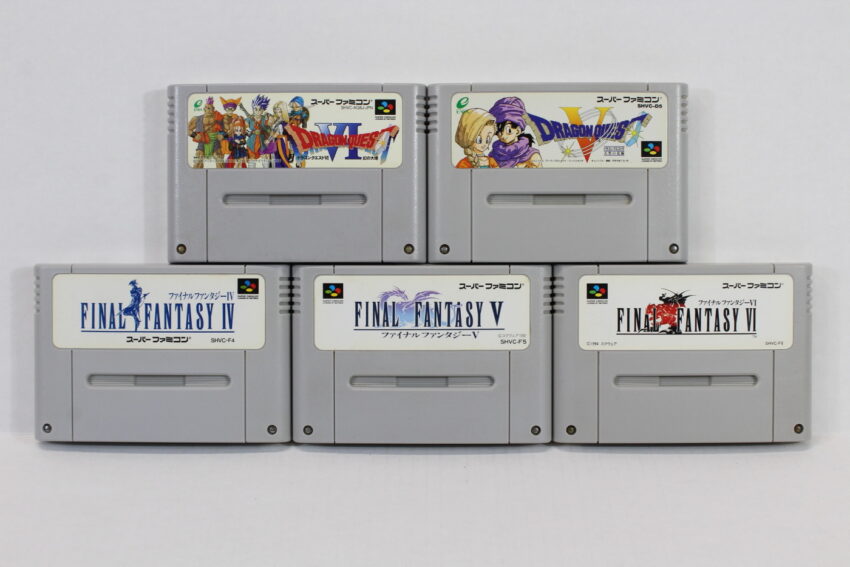 Lot of 5 Dragon Quest V 5 VI 6 Final Fantasy IV 4 V 5 VI 6 (C) Nintendo Super Famicom SFC