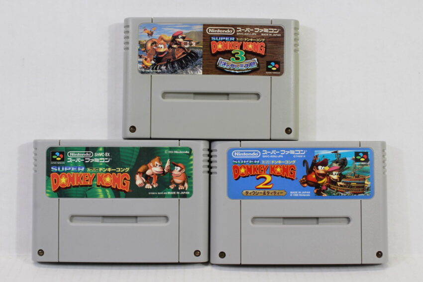 Lot of 3 Super Donkey Kong Country 1 2 3 (B) Nintendo Super Famicom SFC
