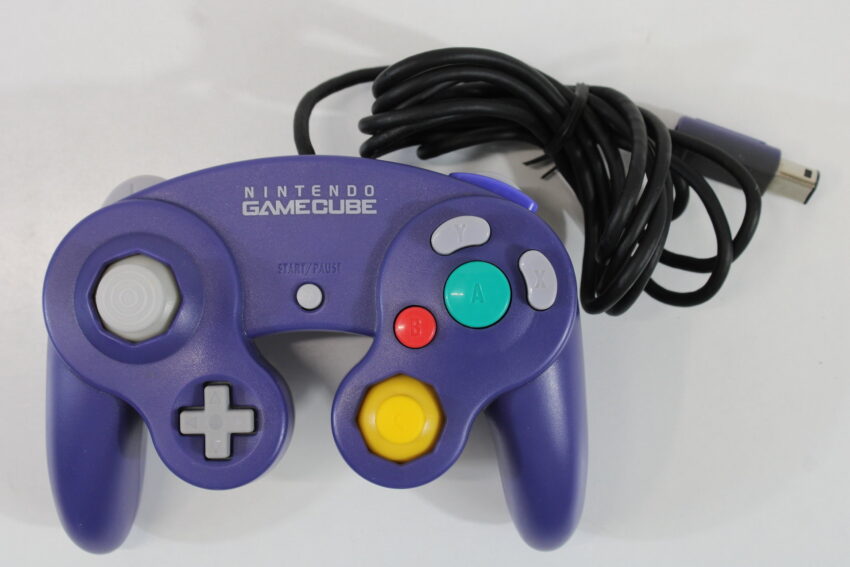 Official Nintendo Gamecube Controller Indigo Purple Discolored GC (C)