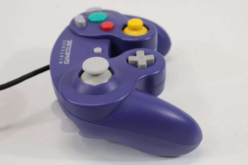 Official Nintendo Gamecube Controller Indigo Purple Discolored GC (C)