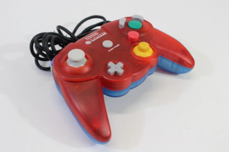 Official HORI Pad Cube Nintendo Gamecube Controller Clear Red x Blue Custom (C Cosmetic Damage) Nintendo Gamecube GC