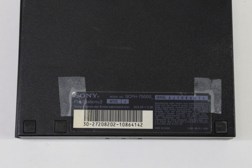 "NEW LASER" PS2 SCPH-75000 Slim Black Console Only (C Cosmetic Wears) SONY PlayStation 2 PS2