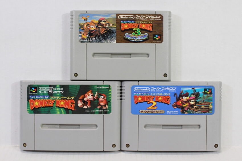 Lot of 3 Super Donkey Kong Country 1 2 3 (B) Nintendo Super Famicom SFC