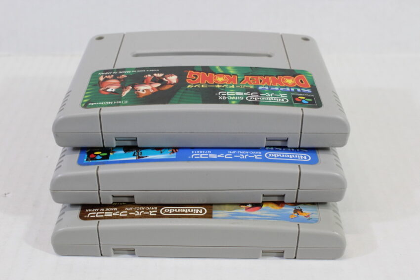 Lot of 3 Super Donkey Kong Country 1 2 3 (B) Nintendo Super Famicom SFC
