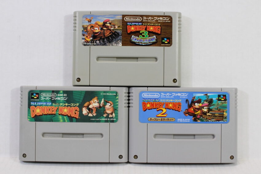 Lot of 3 Super Donkey Kong Country 1 2 3 (B) Nintendo Super Famicom SFC